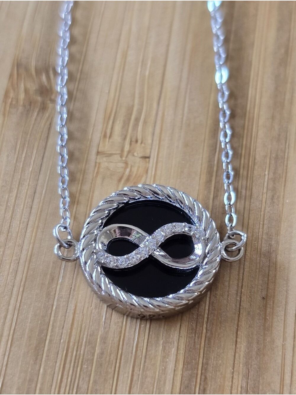 Infinity Black Agate Bracelet |18K Gold-plated in 925 Sterling Silver